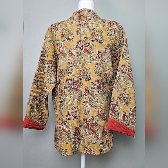 Sam Hilu Vintage Mandarin Quilted Floral Jacket, XS - Picture 7 of 11